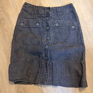 Part Two Denim Button Front Mini Skirt Dark Wash Y2K Utility Size Small